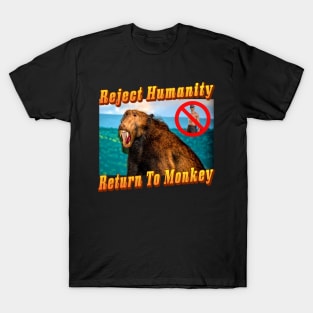 Reject Humanity Return To Monkey Meme Island Vibes T-Shirt